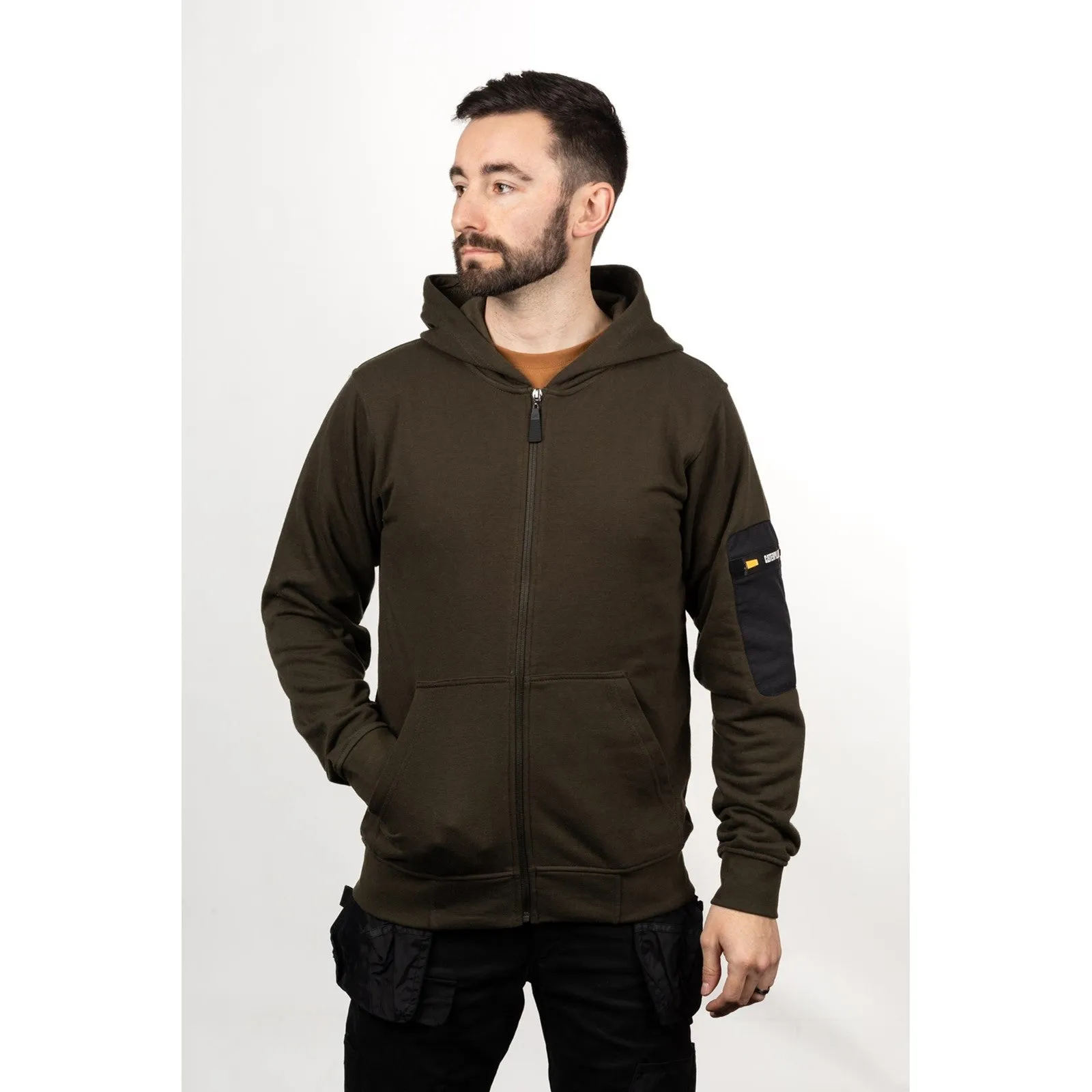 Loopback Full Zip Hoodie  Army Moss