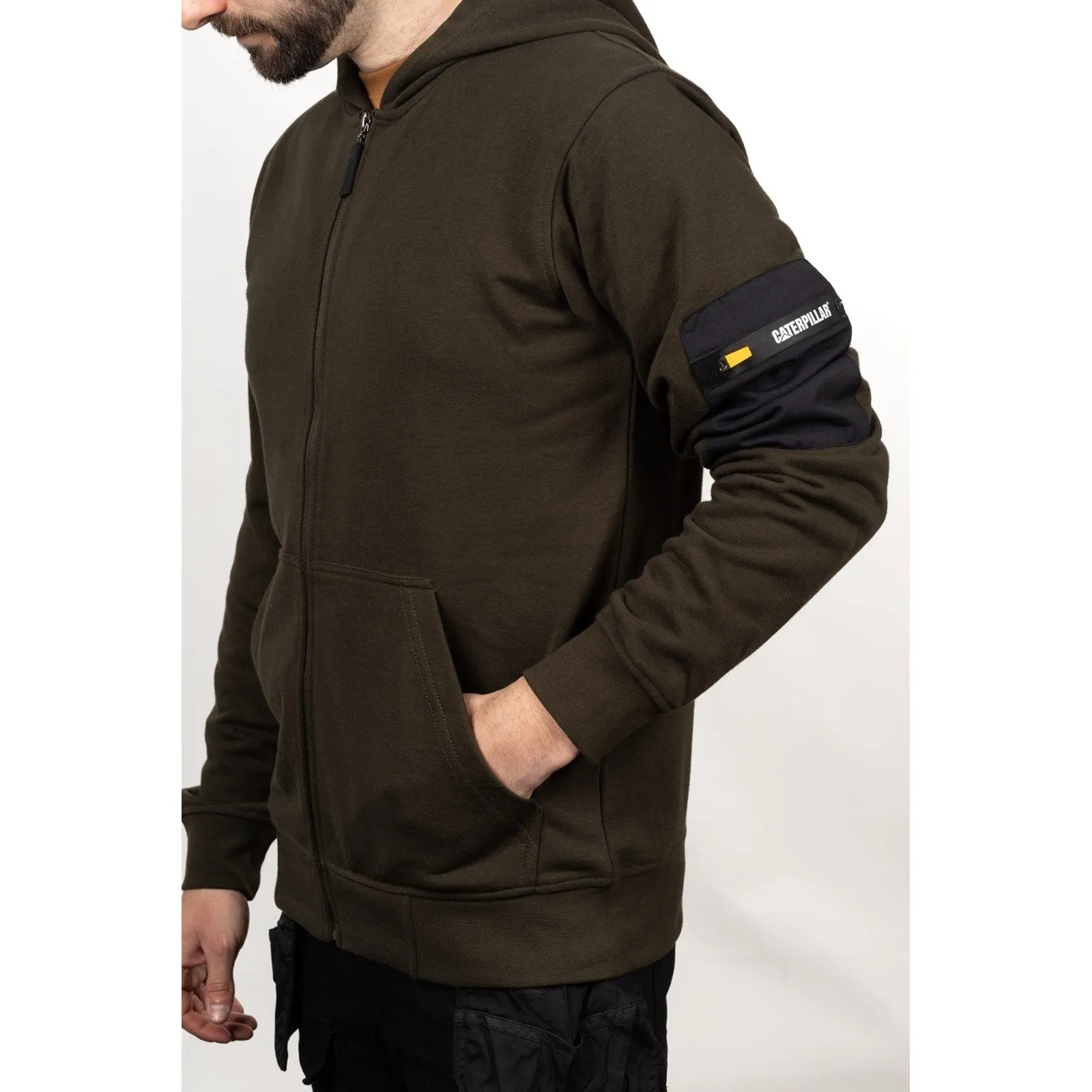 Loopback Full Zip Hoodie  Army Moss