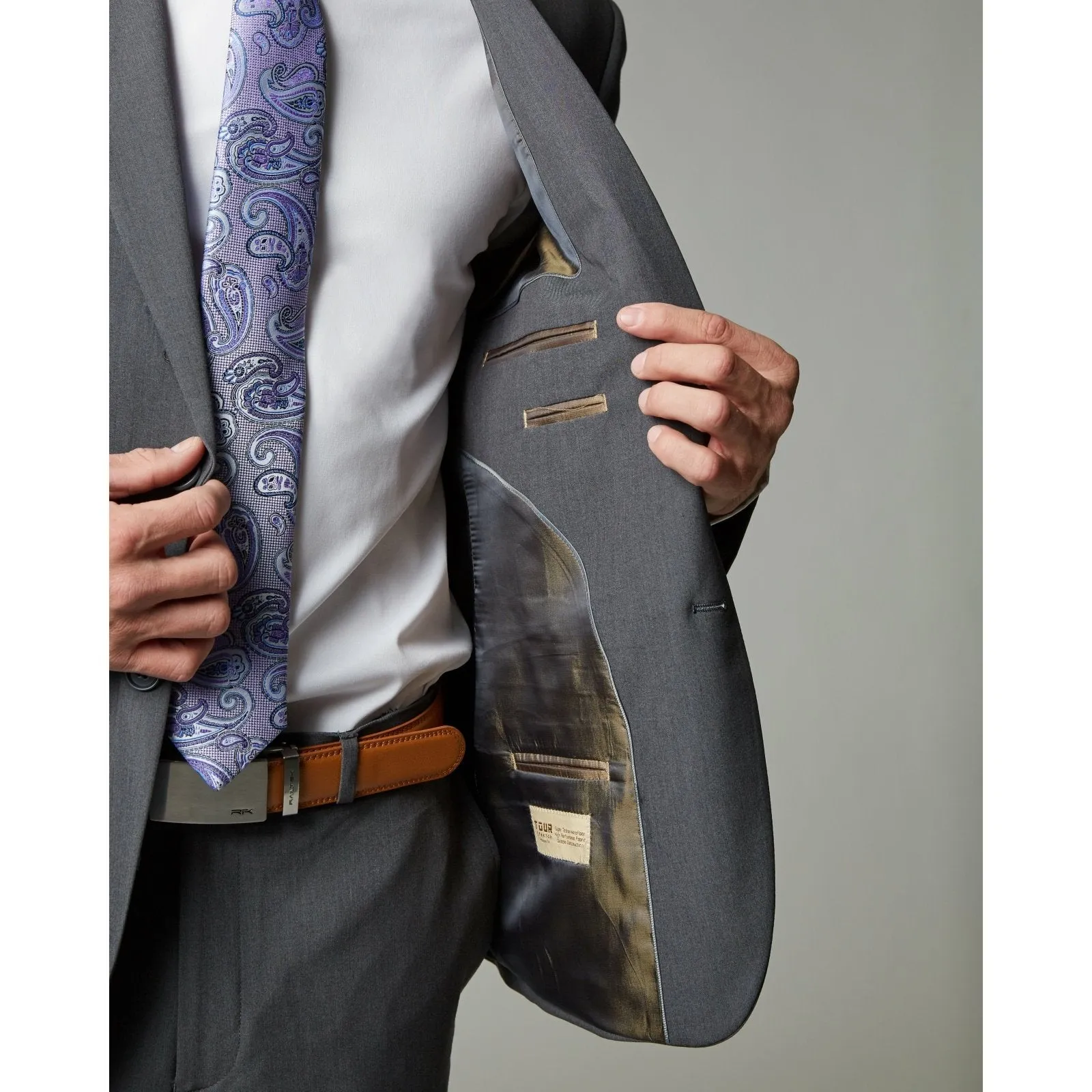 Medium Grey Tour Stretch Modern Fit Suit