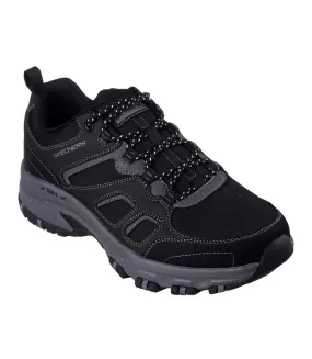 Mens hillcrest leather walking shoes black/charcoal Skechers