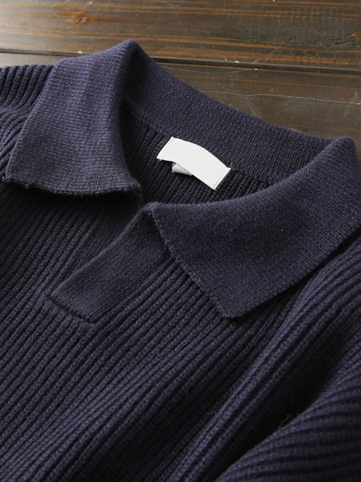 Mens Long Sleeve Sweater PoLo Collar 15% cashmere + 85% cotton knitted sweater trendy