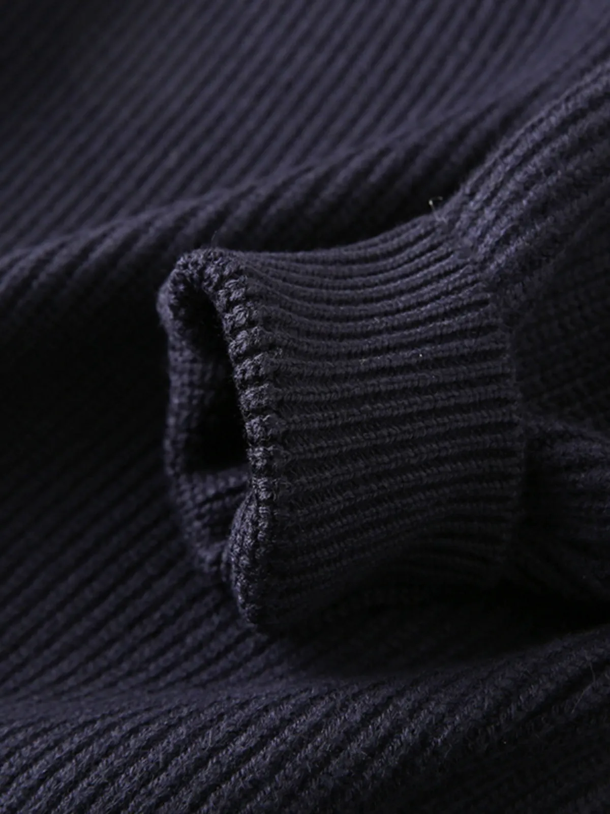 Mens Long Sleeve Sweater PoLo Collar 15% cashmere + 85% cotton knitted sweater trendy