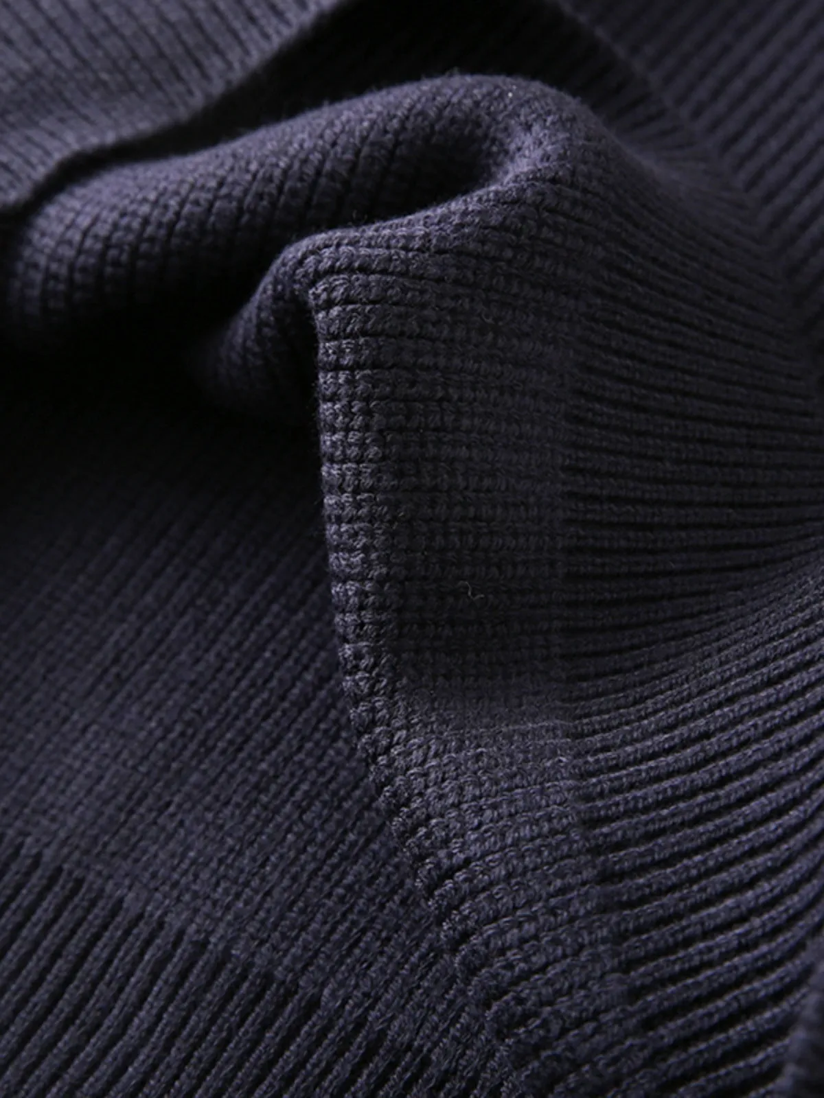 Mens Long Sleeve Sweater PoLo Collar 15% cashmere + 85% cotton knitted sweater trendy