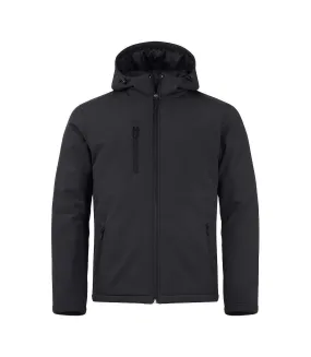 Mens padded soft shell jacket black Clique