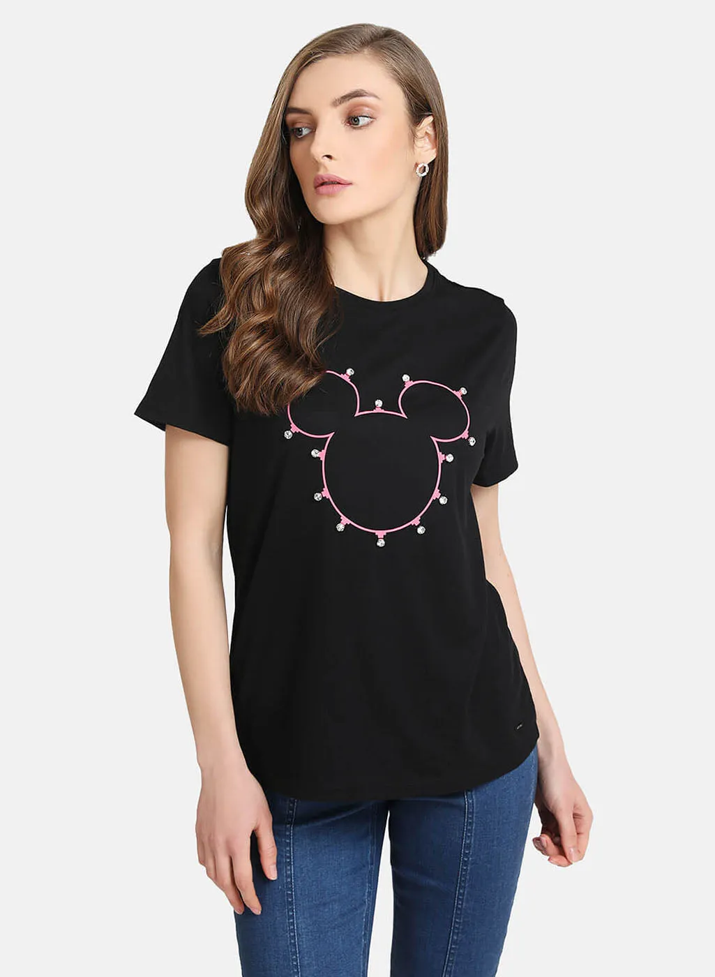 Mickey Mouse Disney Diamond Studded T-Shirt