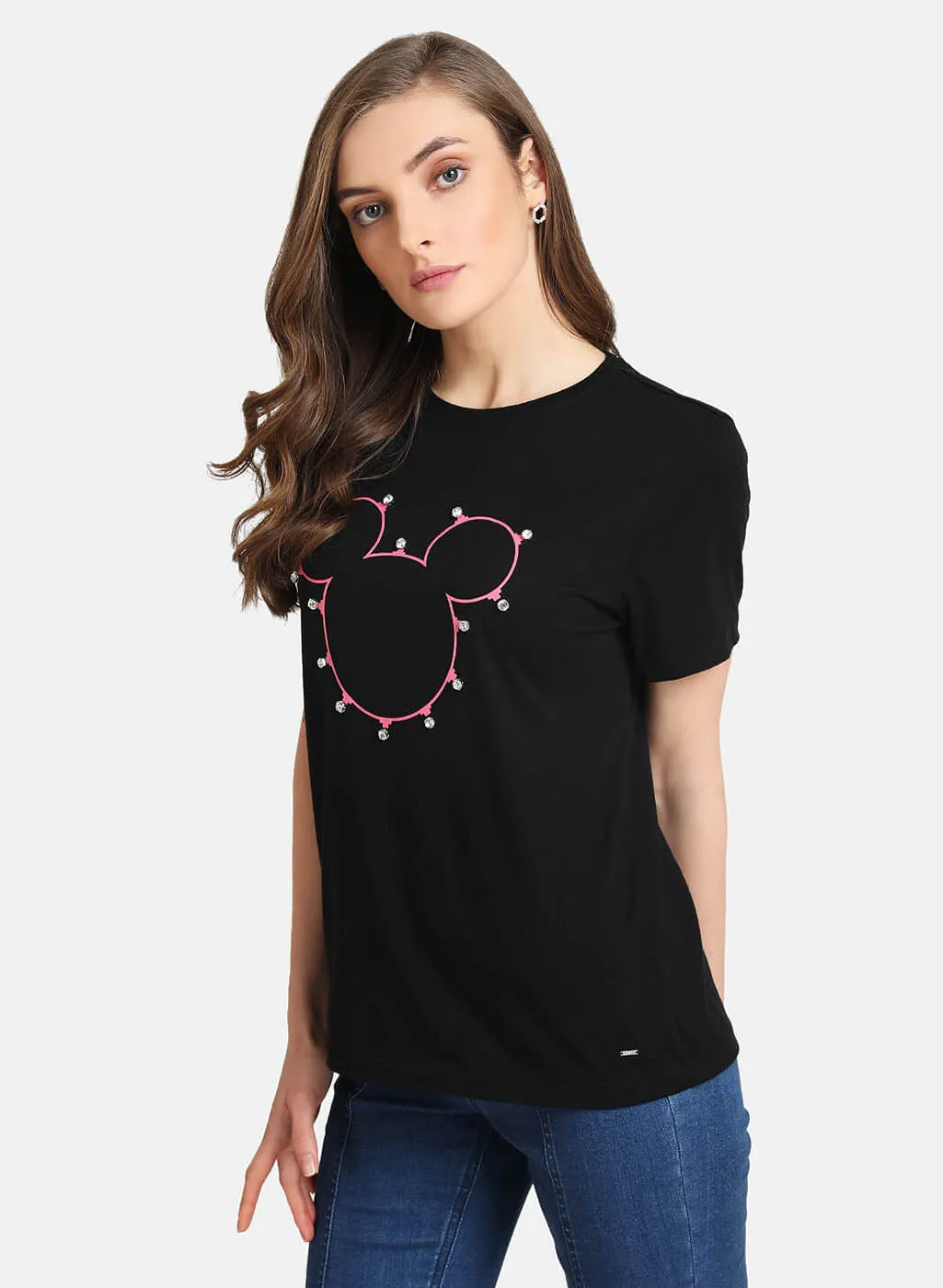 Mickey Mouse Disney Diamond Studded T-Shirt