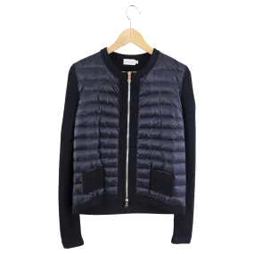 Moncler Down Quilt Padded Combo Knit Cardigan Sweater - S/M - US 4/6