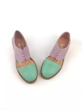 MORGAN MINT/ LILAC OPEN DERBY FLATS