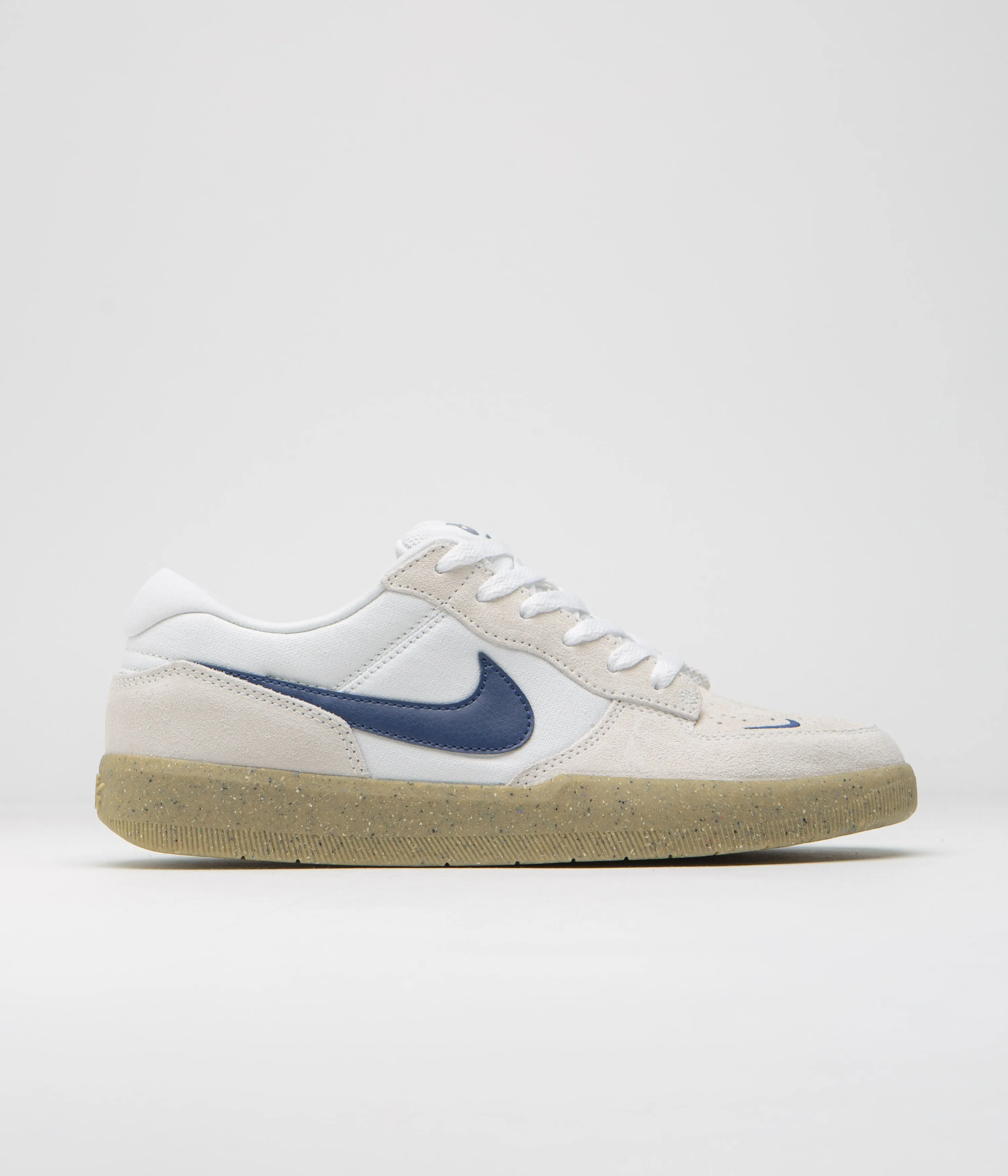 Nike SB Force 58 Shoes - White / Navy - White - Gum Light Brown