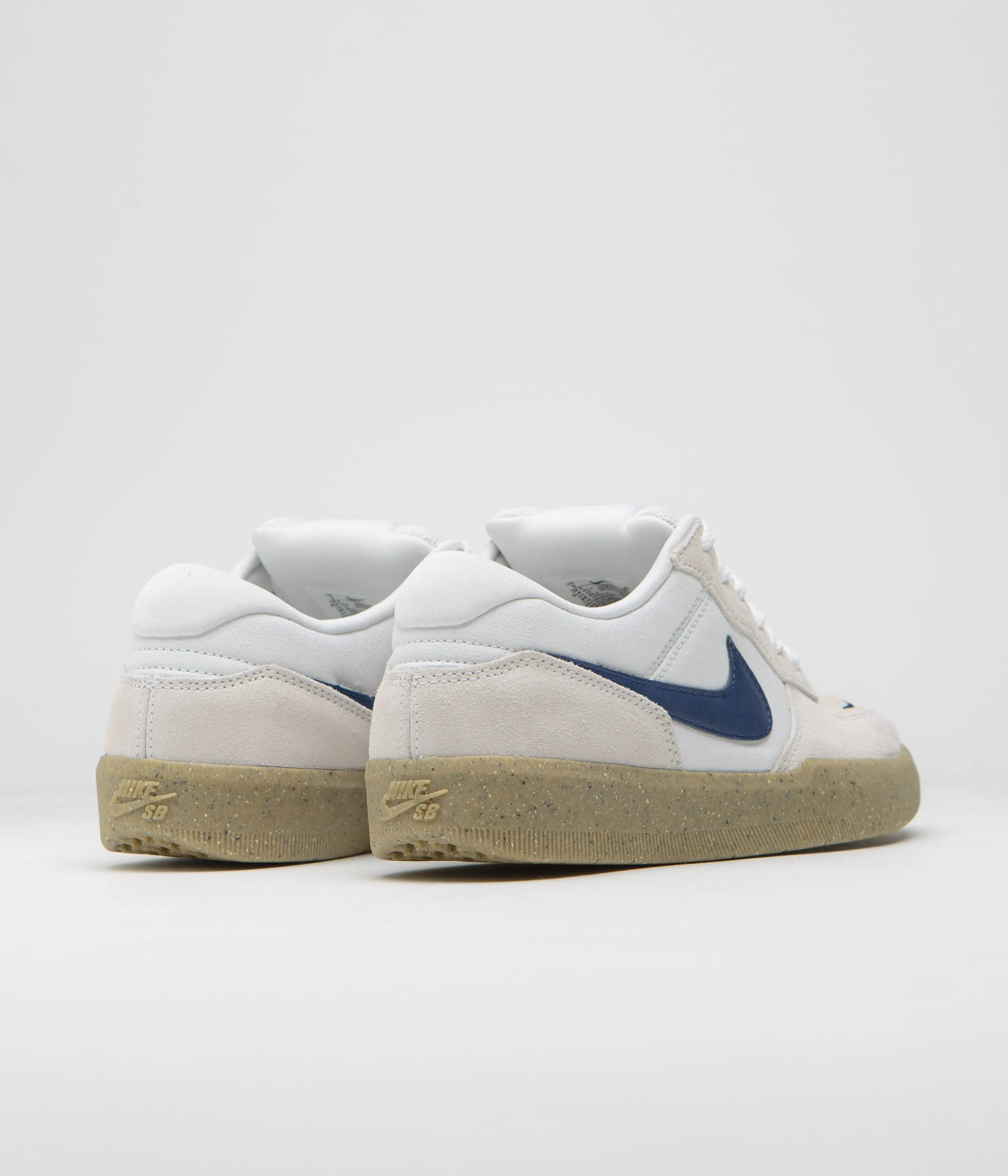 Nike SB Force 58 Shoes - White / Navy - White - Gum Light Brown