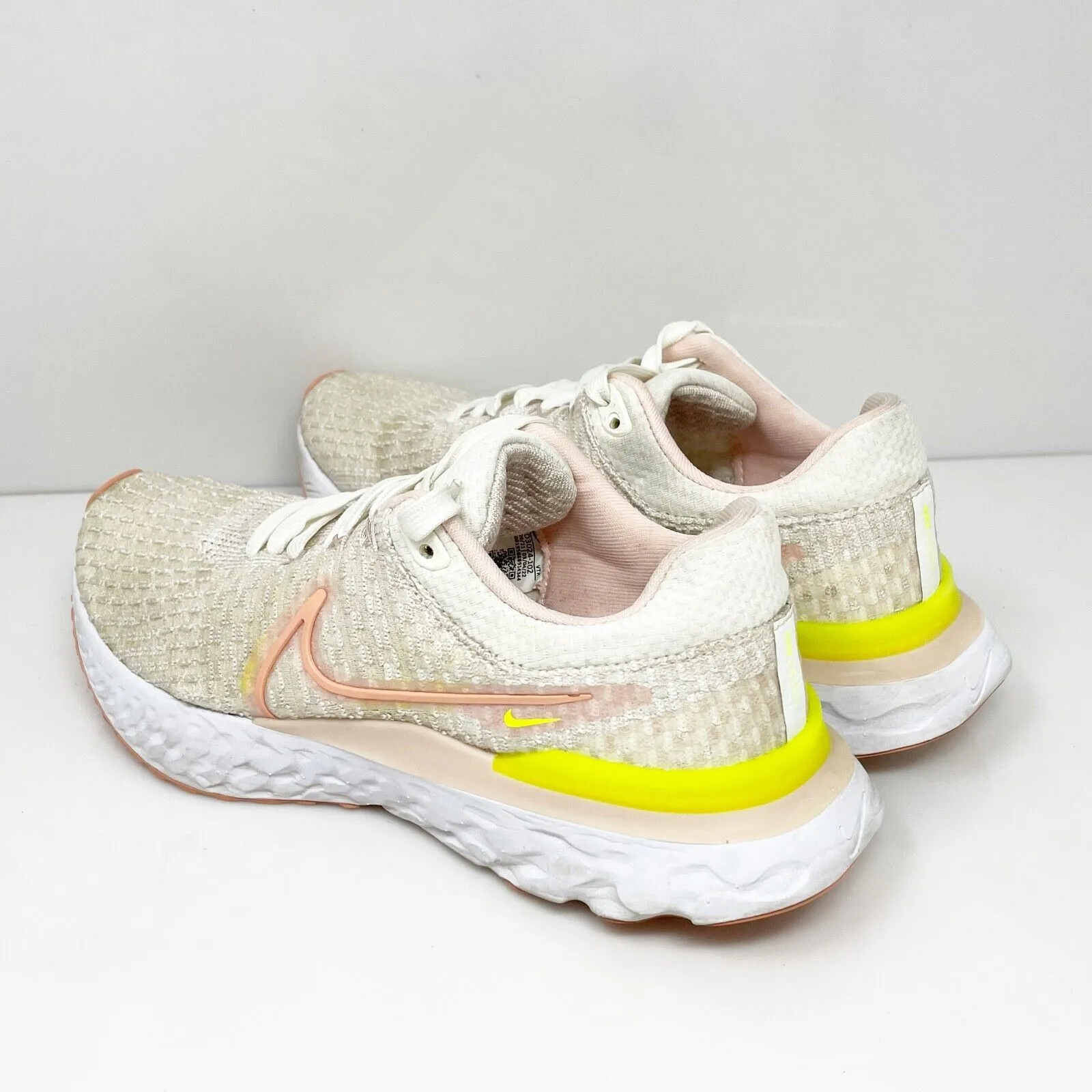 Nike Womens React Infinity Run FK 3 DD3024-102 Pink Running Shoes Sneakers 7.5