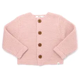 oh baby! Knit Button Down Cardigan Sweater - Pink