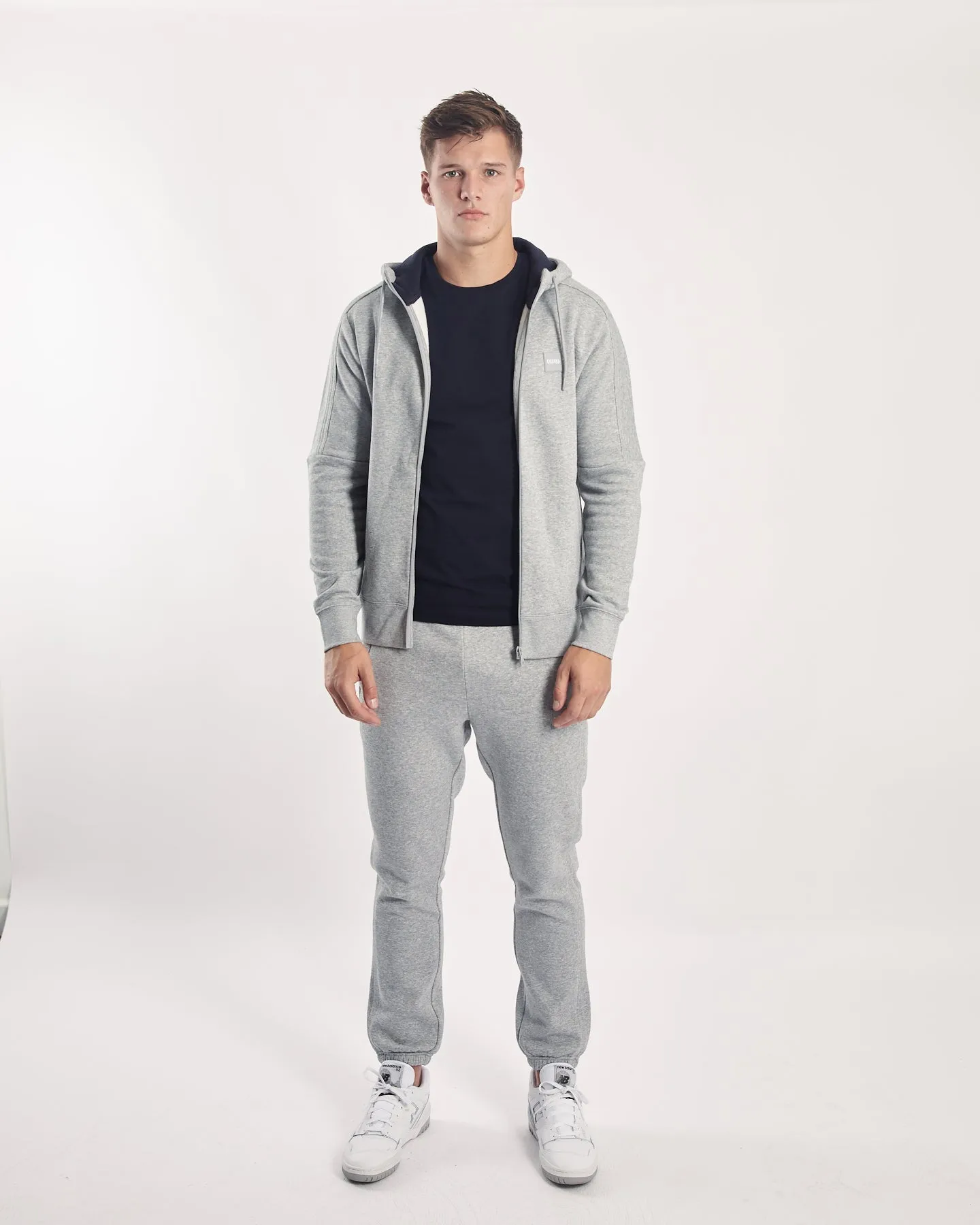 Orville Zipper Cool Grey Marl