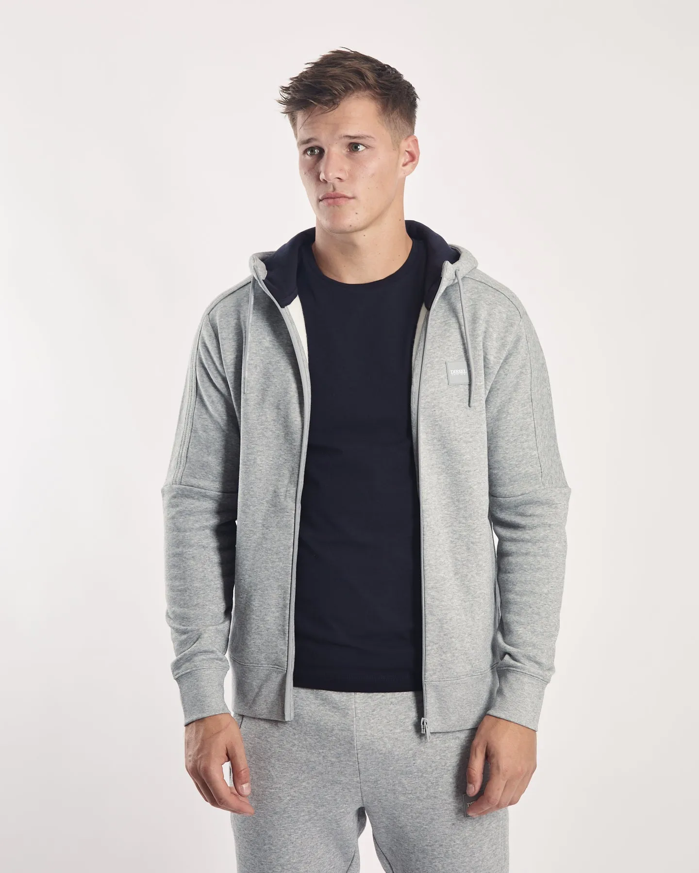 Orville Zipper Cool Grey Marl