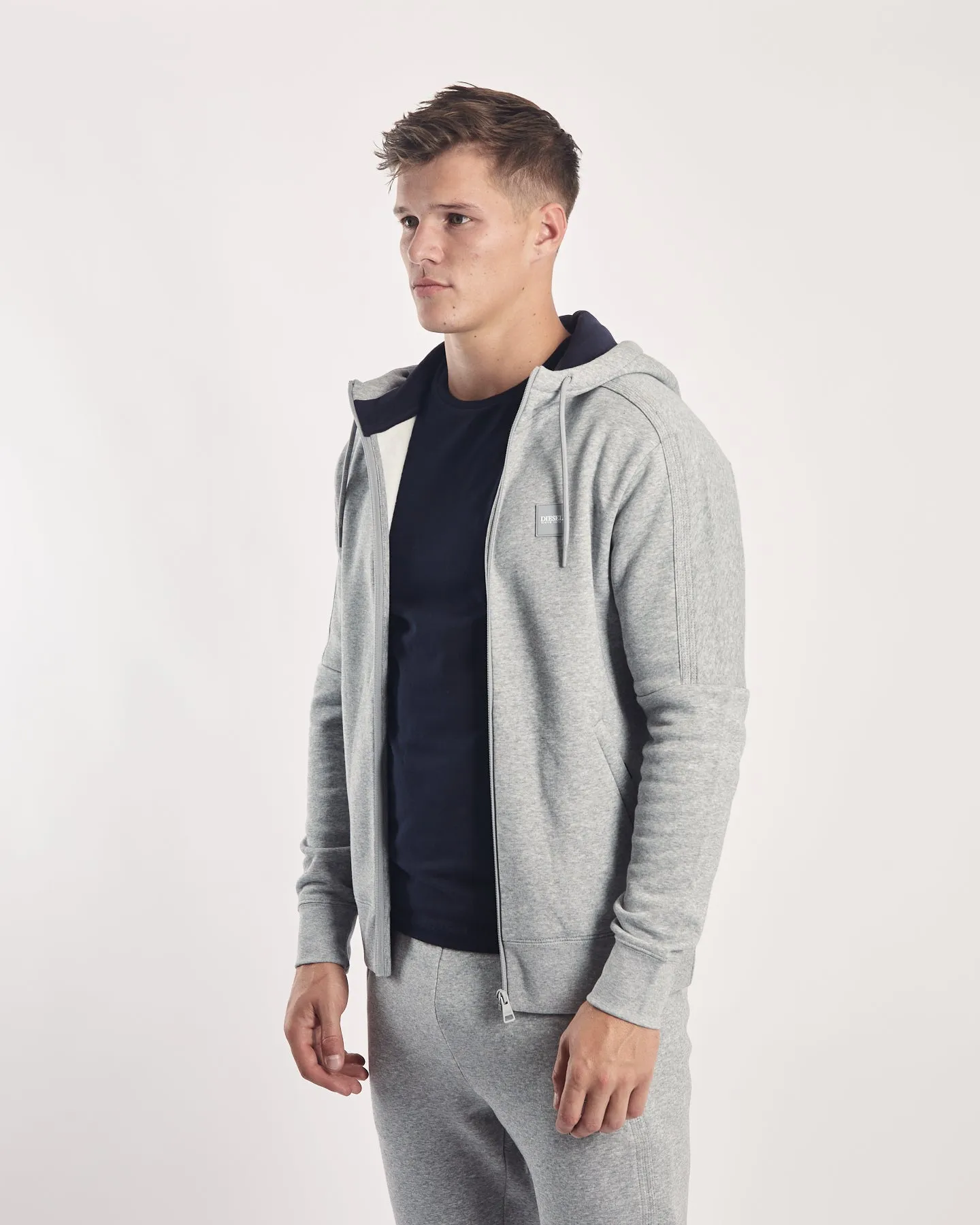 Orville Zipper Cool Grey Marl