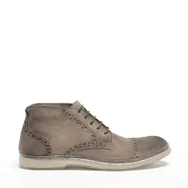 Owen Laced Mid Shoes suede leather pearl_grey