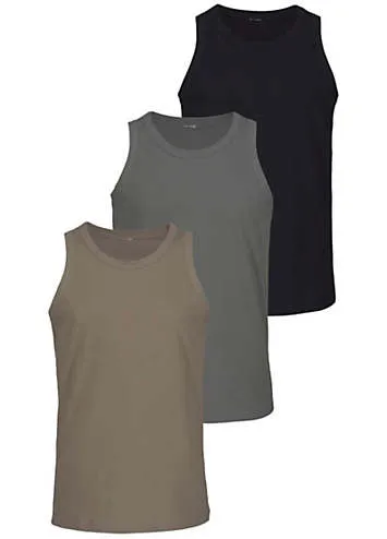 Pack of 3 Sleeveless Vests | Look Again