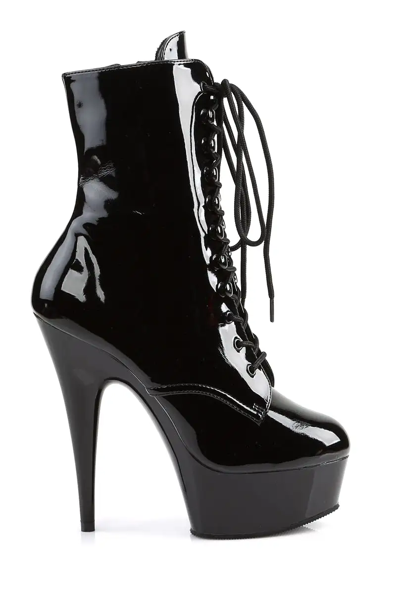 Pleaser USA Delight-1020 6inch Pleaser Boots - Patent Black