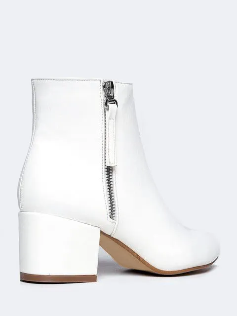 Pointed Toe Zip Ankle Boots