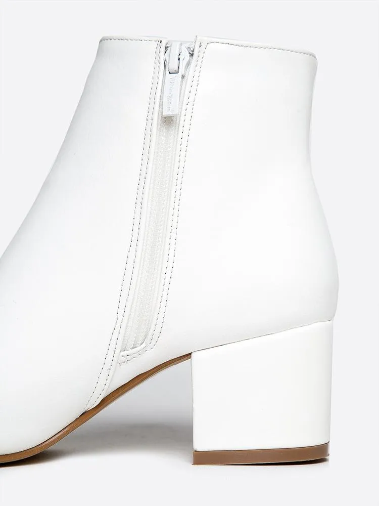 Pointed Toe Zip Ankle Boots