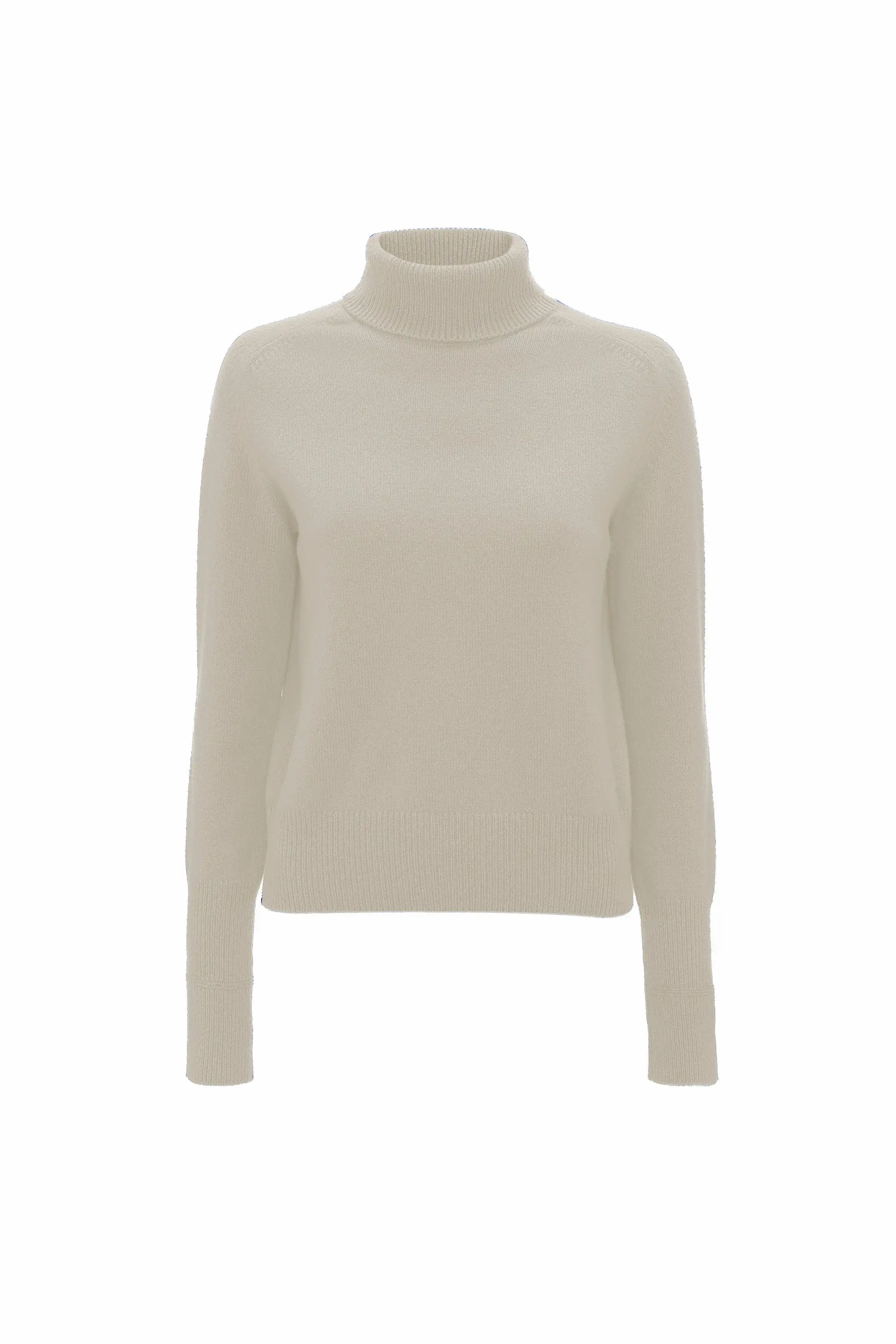 Polo Neck Jumper In Ivory