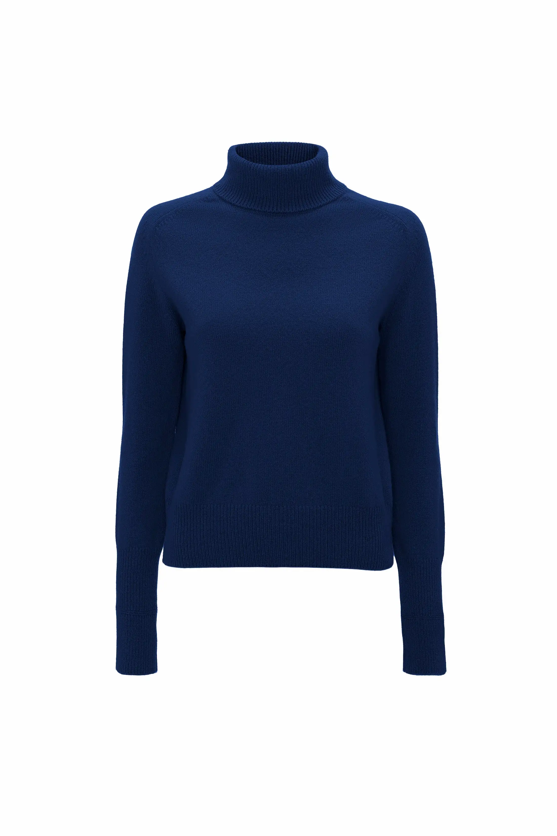 Polo Neck Jumper In Navy