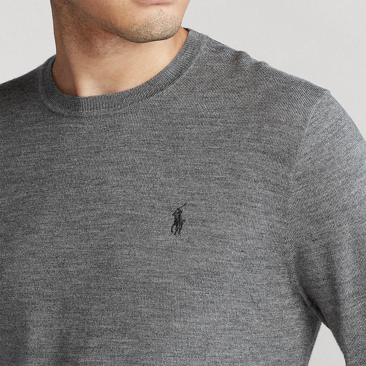 Polo Ralph Lauren - Slim Fit Crew Neck Jumper in Grey