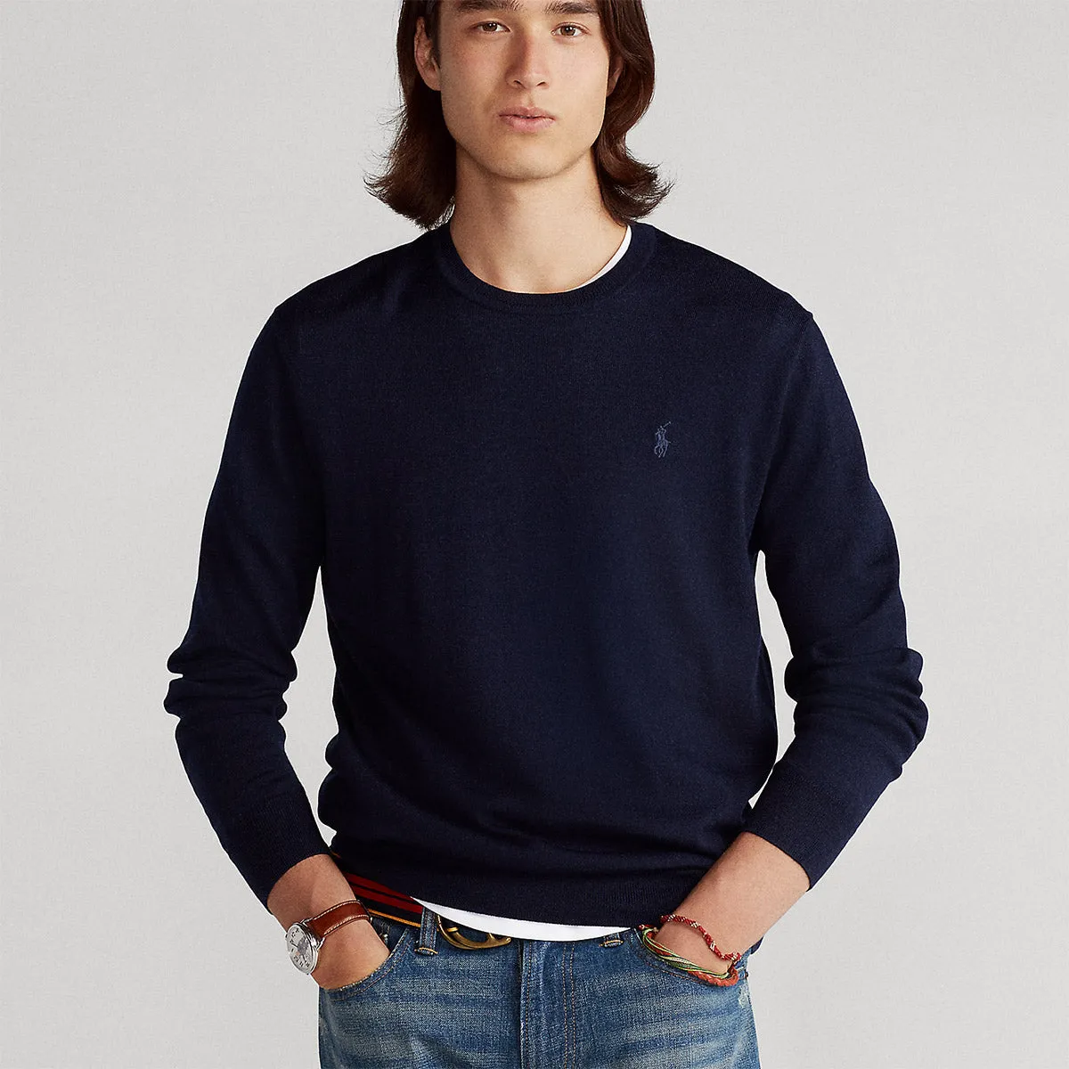 Polo Ralph Lauren - Slim Fit Crew Neck Jumper in Navy