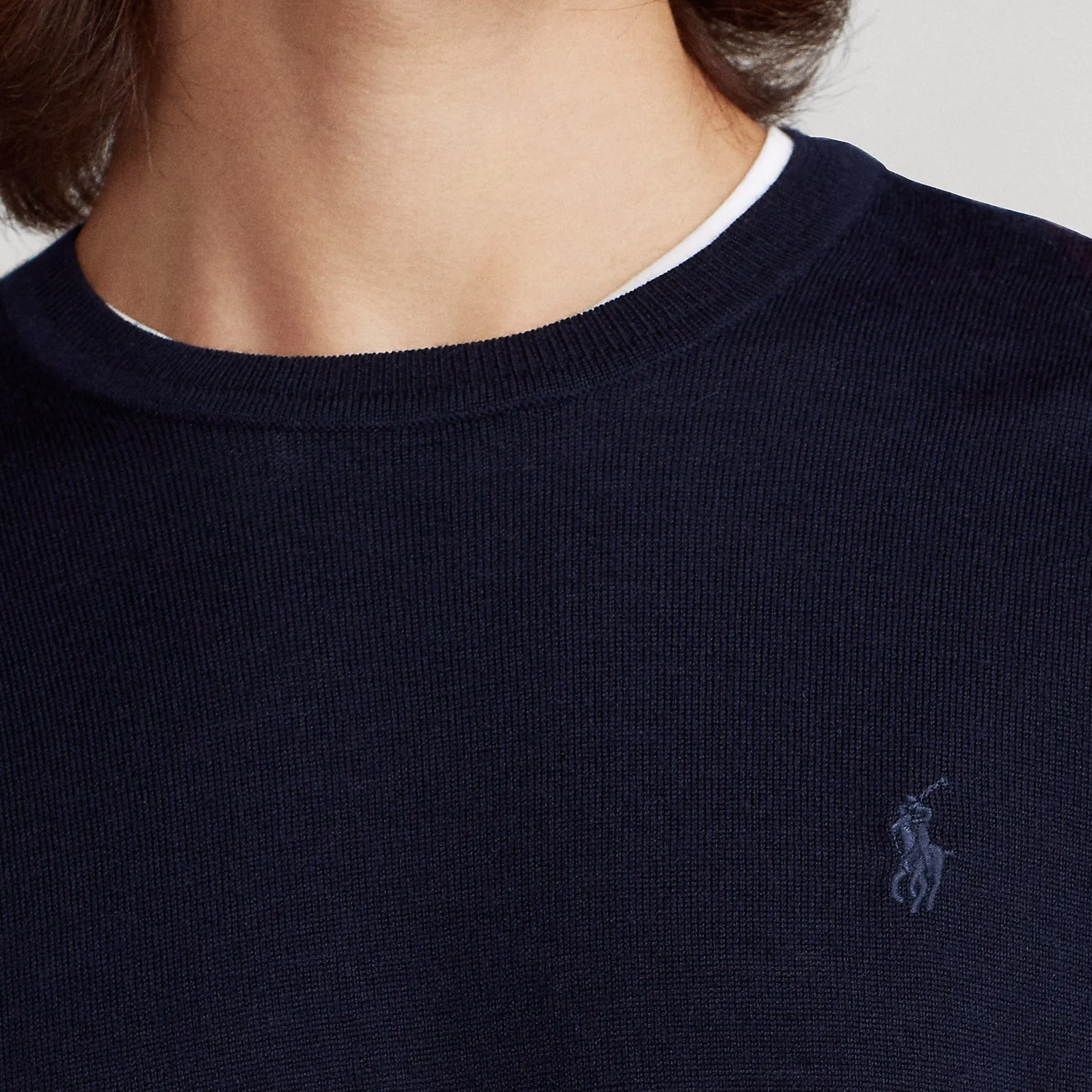 Polo Ralph Lauren - Slim Fit Crew Neck Jumper in Navy