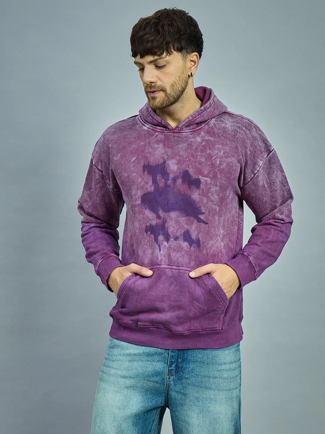 Purple Acid Ombre Graphic Hoodie