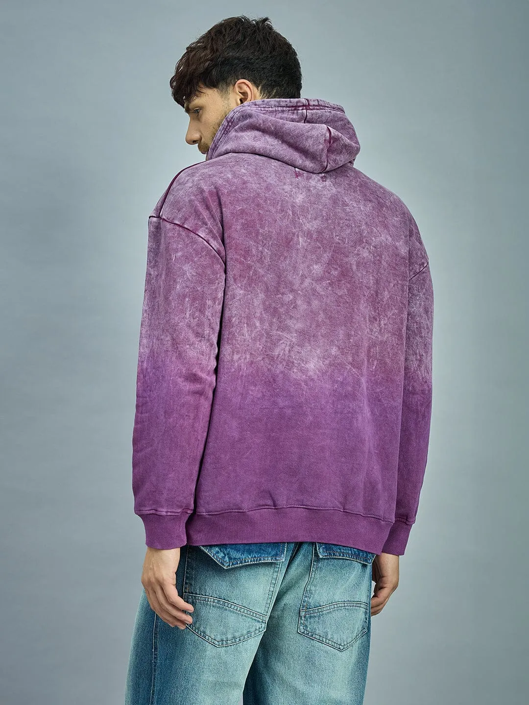 Purple Acid Ombre Graphic Hoodie