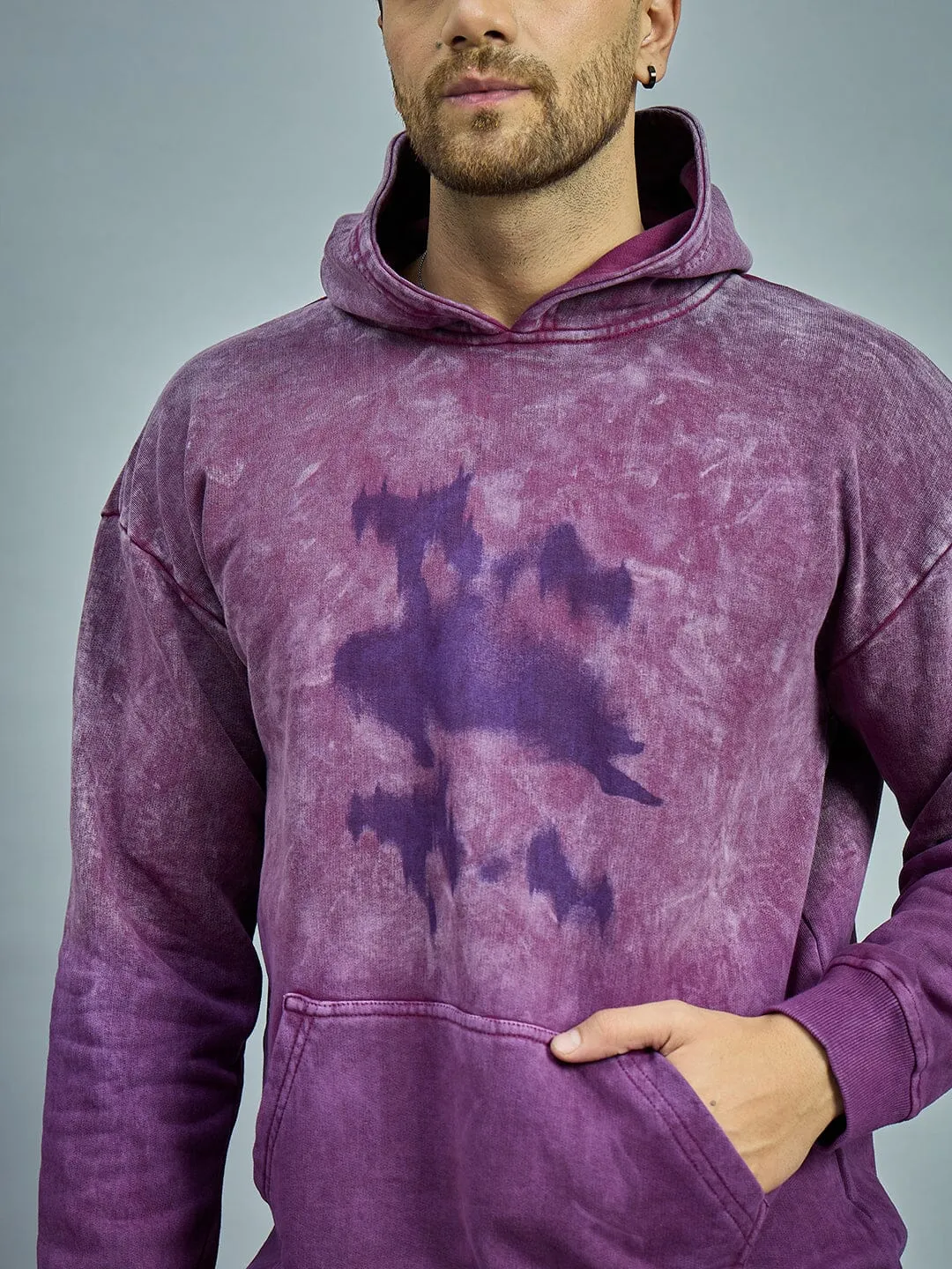 Purple Acid Ombre Graphic Hoodie