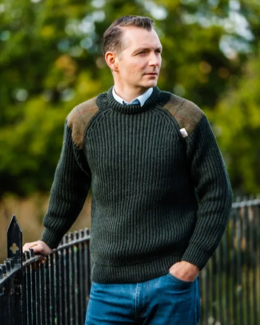 Raglan Sleeve Crew Neck Wool Jumper