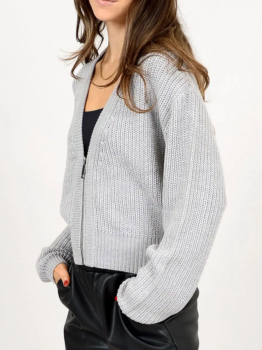 RD STYLE Long Sleeve V-Neck Knit Cardigan