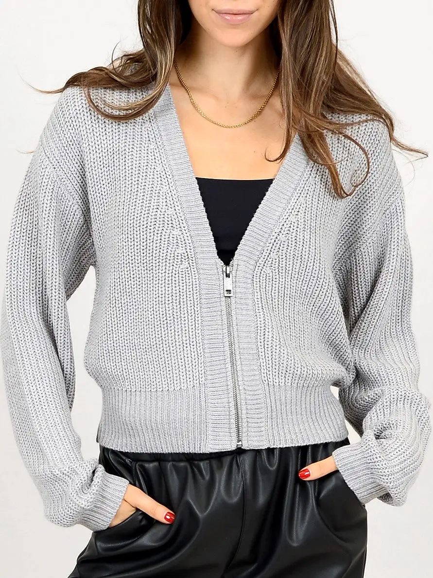 RD STYLE Long Sleeve V-Neck Knit Cardigan