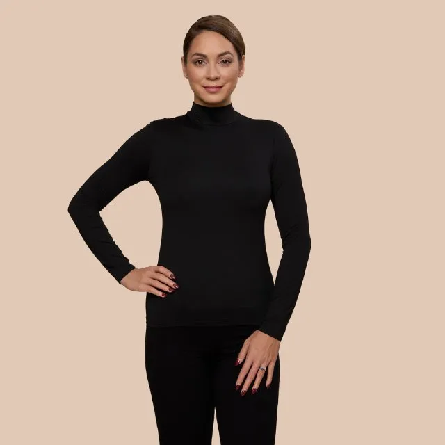 Rib Mock Neck Layering Top (Clearance Style)