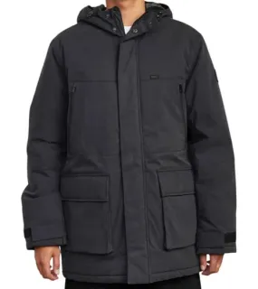 RVCA Parka de Invierno para Hombre Patrol 2 de algodón con Capucha Chaqueta de Invierno U1JKRO 4444 Negro