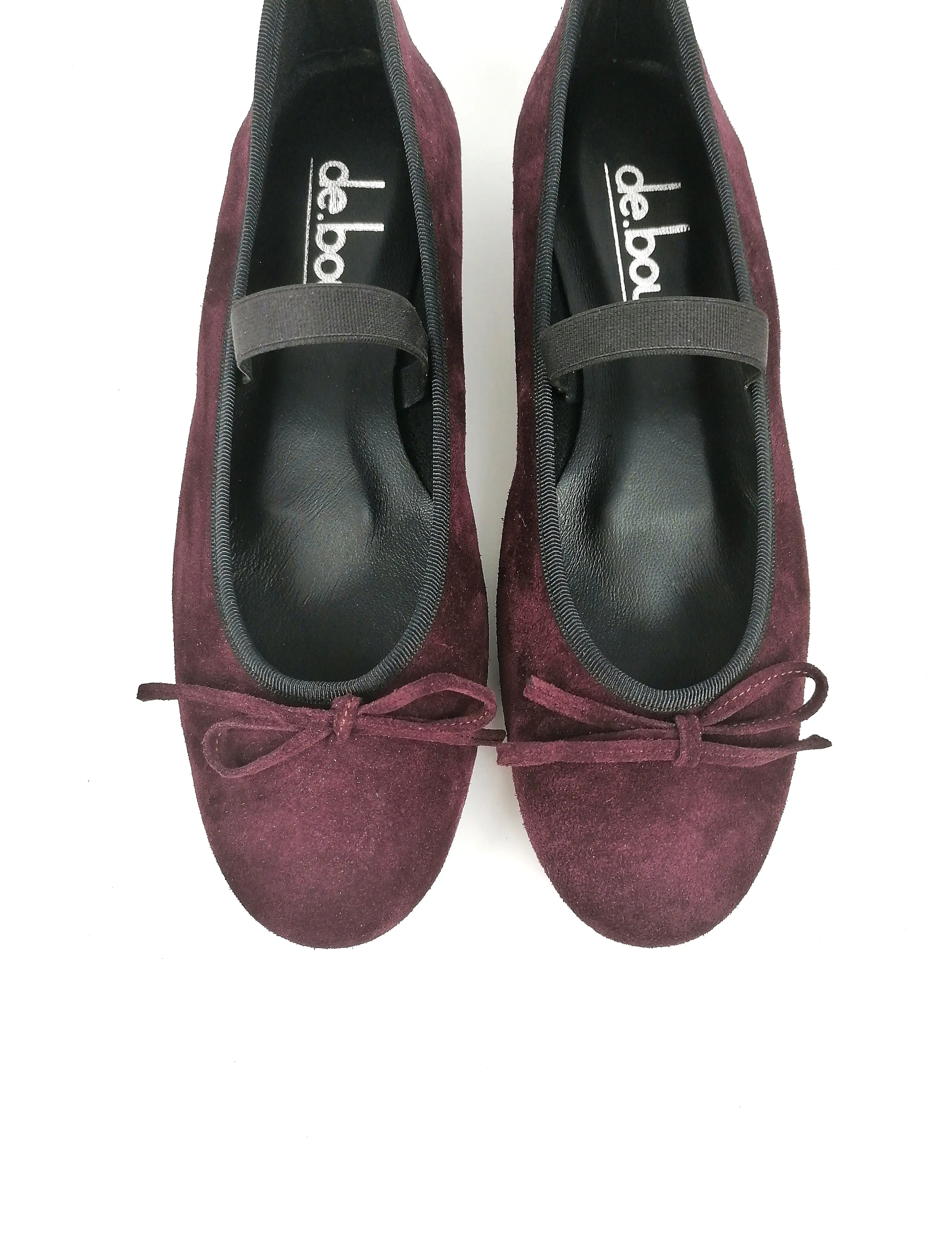 SABRINA BORDEAUX SUEDE LEATHER BALLERINAS