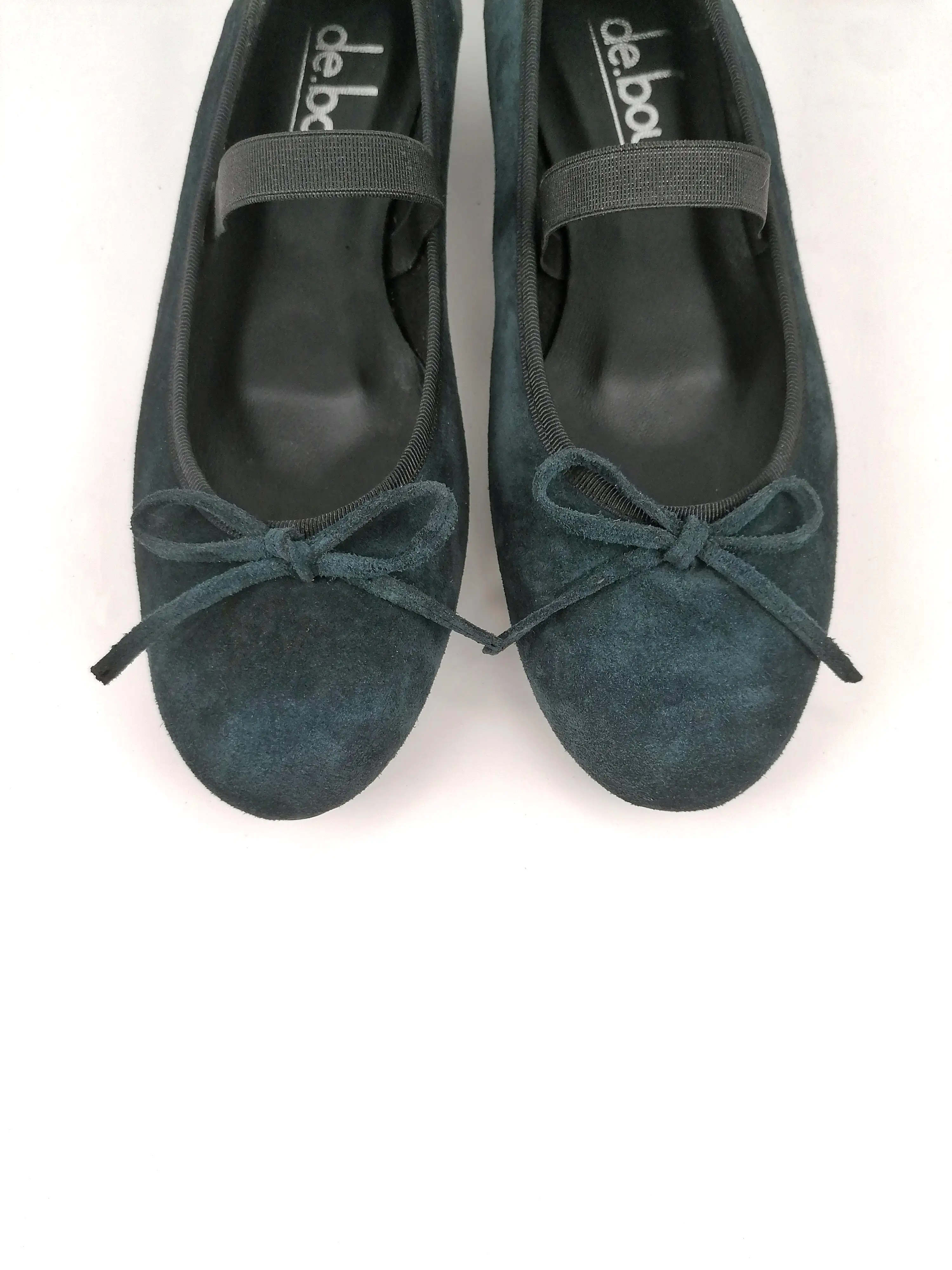 SABRINA PETROL SUEDE LEATHER BALLERINAS