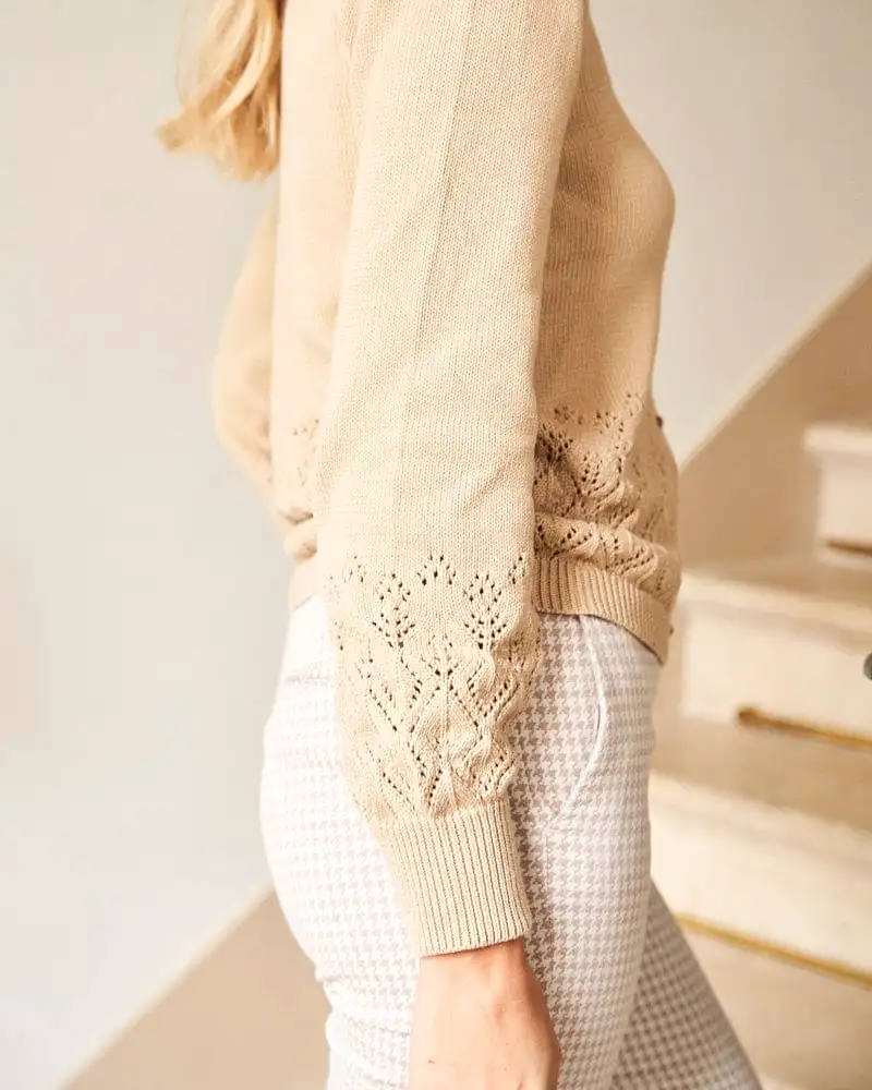 Sakura Organic Cotton Knit Jumper | Almond