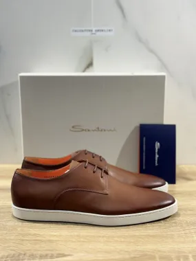 Santoni Sneaker Uomo Pelle Cuoio Men Shoes Santoni Luxury 46