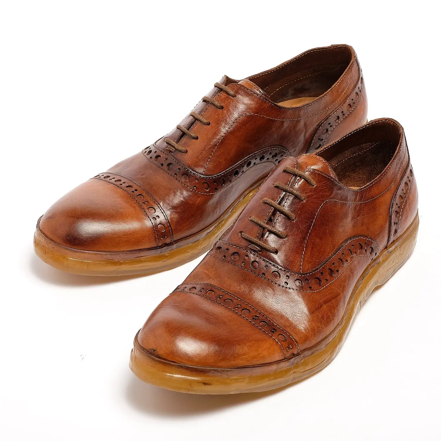 Sean Laced Shoes natural vacchetta leather cuoio