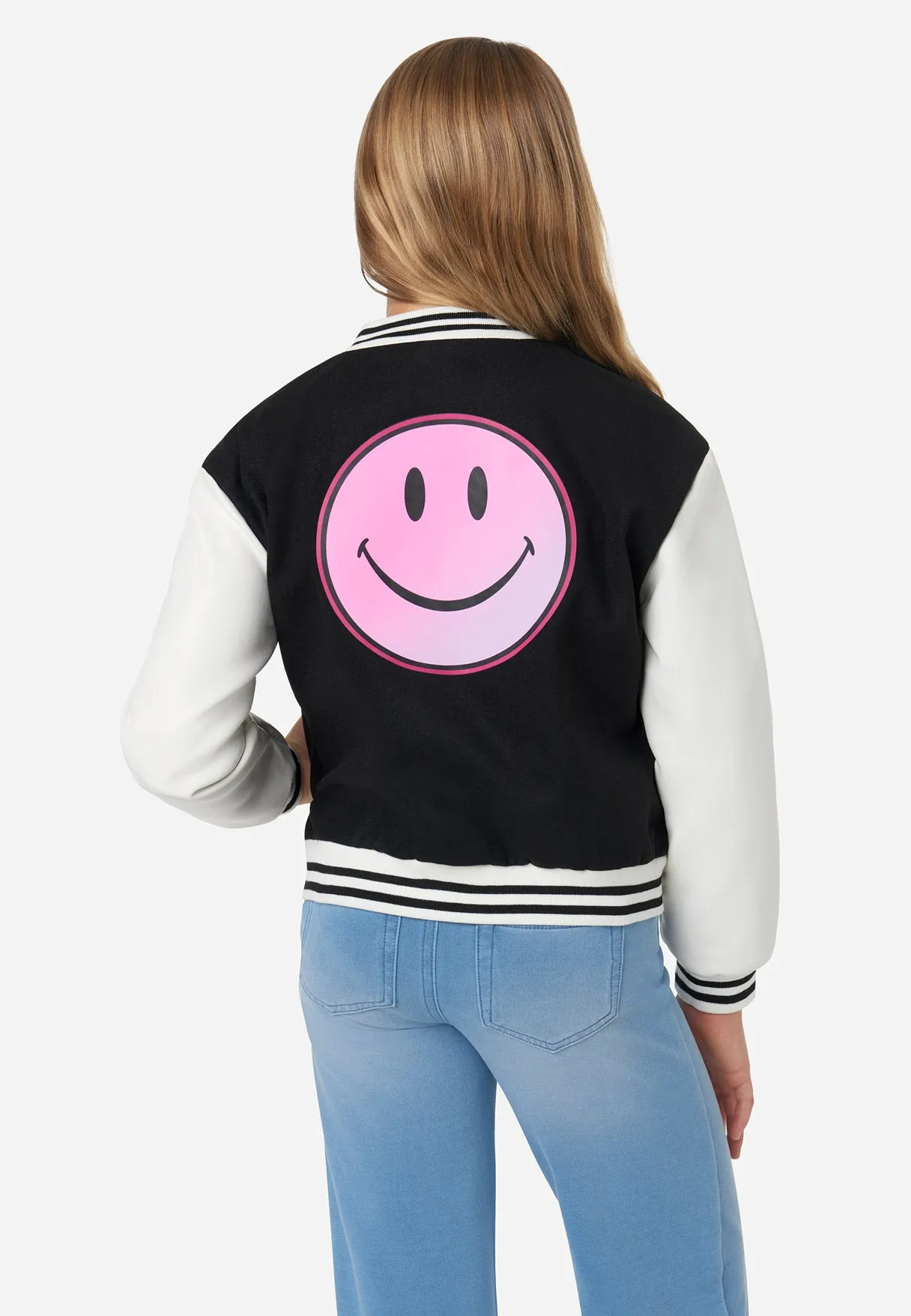 Smiley Justice Varsity Jacket