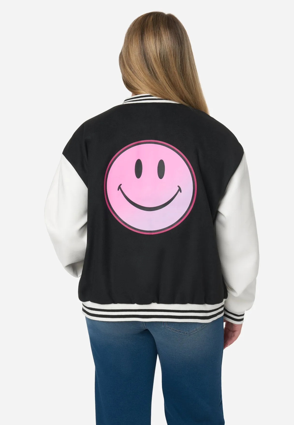 Smiley Justice Varsity Jacket