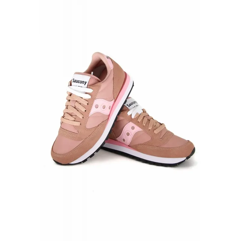 SNEAKER JAZZ ORIGINALS IN PELLE E TESSUTO, ROSA