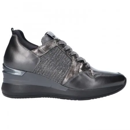 SNEAKERS NEROGIARDINI DONNA CON ZEPPA PARADISE PERL.PIOMBO T.BRILL ANTRACITE A908860D/109