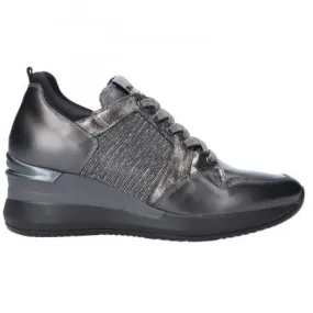 SNEAKERS NEROGIARDINI DONNA CON ZEPPA PARADISE PERL.PIOMBO T.BRILL ANTRACITE A908860D/109