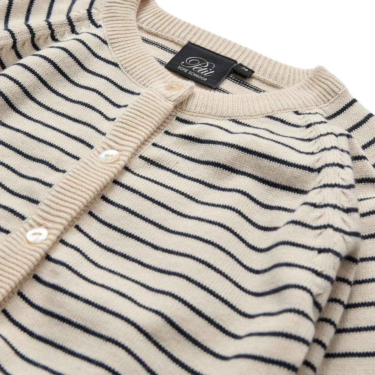 Sofie Schnoor Off White Striped Cardigan