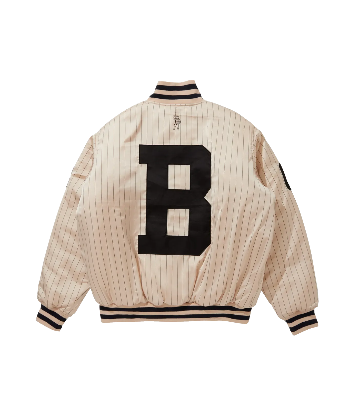 STRIPE SATIN JACKET - BEIGE