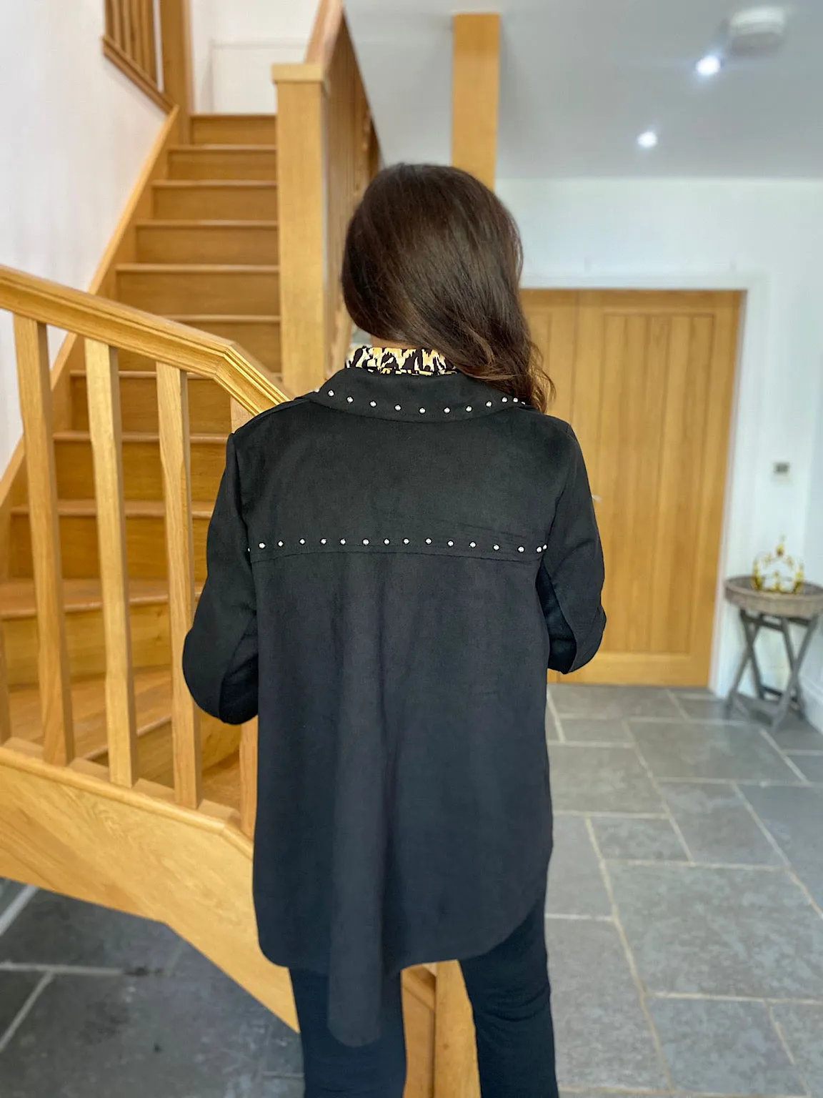 Suede Style Studded Jacket